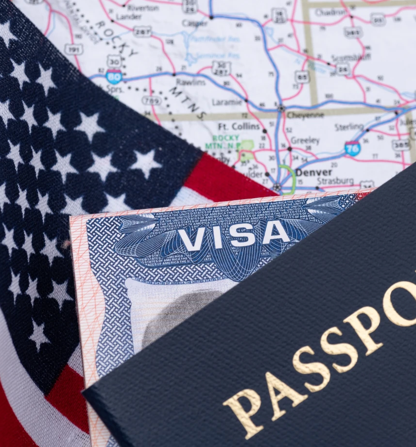 passport visa u.s. flag